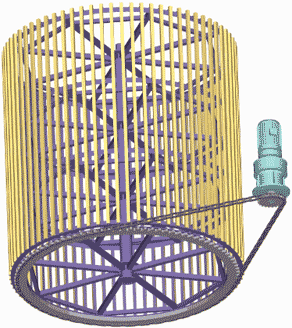 滾筒篩動態(tài)原理圖